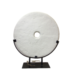 Dekoracja Ozdoba koło betonowe Mystic Biała 50cm